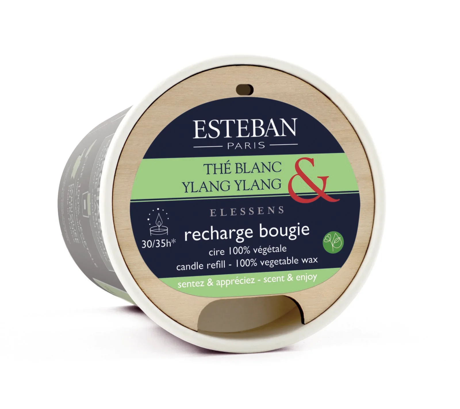 ETY-011_2 Weißer Tee & Ylang Ylang Nachfüller für Duftkerze 170g