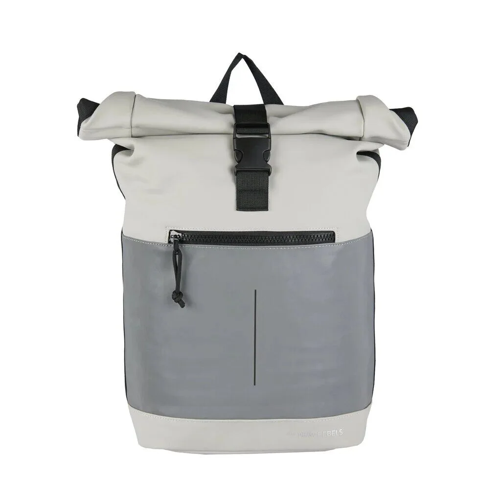 new-rebels-new-rebels-bowie-new-york-hell-grau-16l-6 Bowie - New York Rolltop Rucksack hellgrau