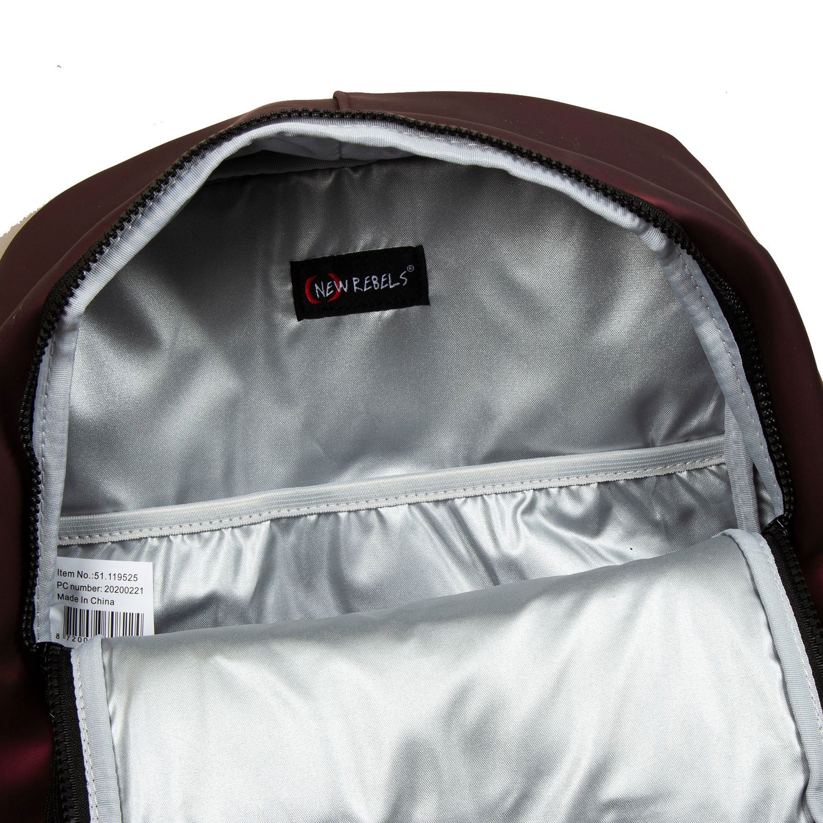 Mart - Chicago Rucksack burgund metallic
