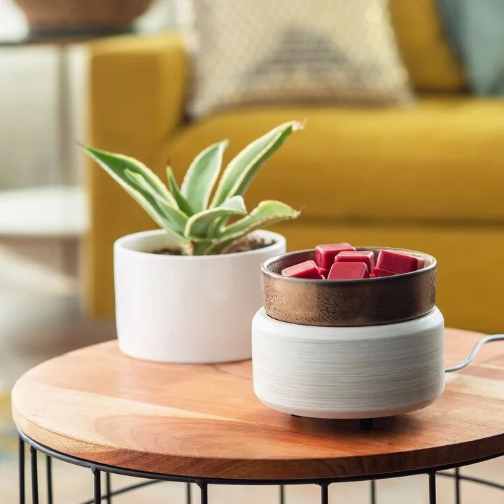 wwbronze2 White Washed Bronze 2-in-1 Classic elektrische Duftlampe aus Keramik