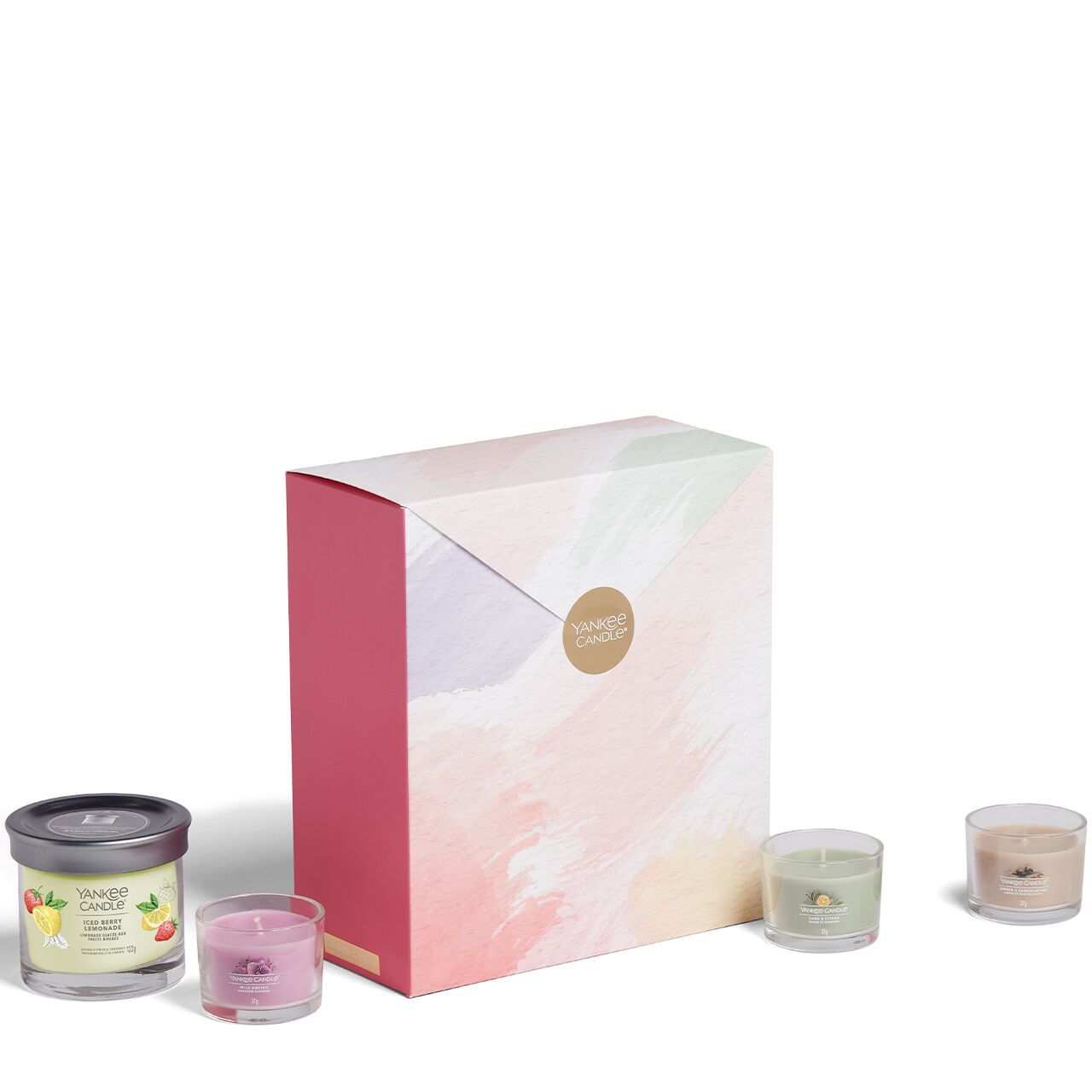 tumblerset20232 3 Glasvotivkerzen à 37g & kleiner Tumbler Geschenkset Signature 2023