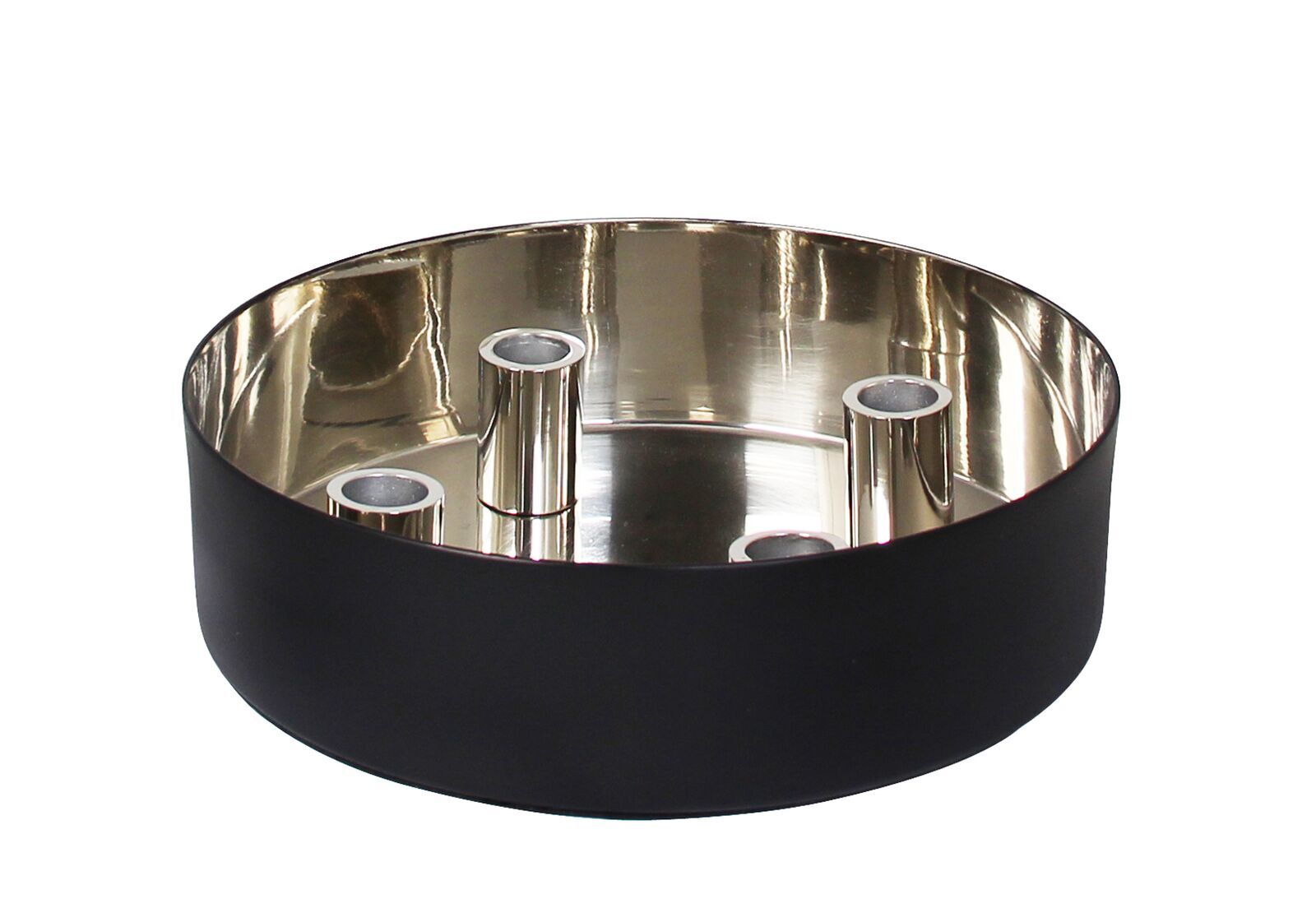 1197018997 Kerzenhalter Rivala schwarz/silber 24cm