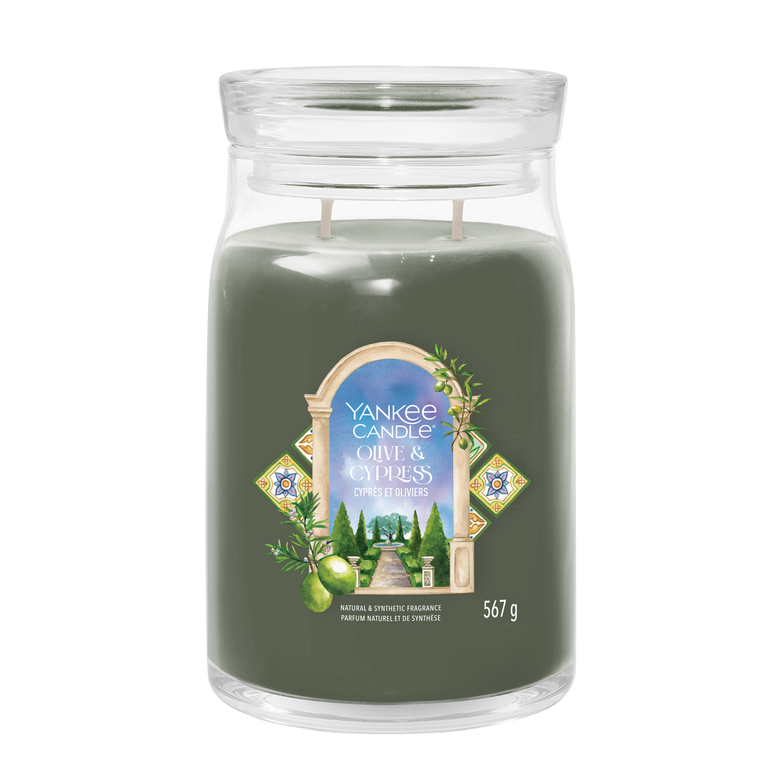 Olive & Cypress Signature Large Jar 567g 2-Docht