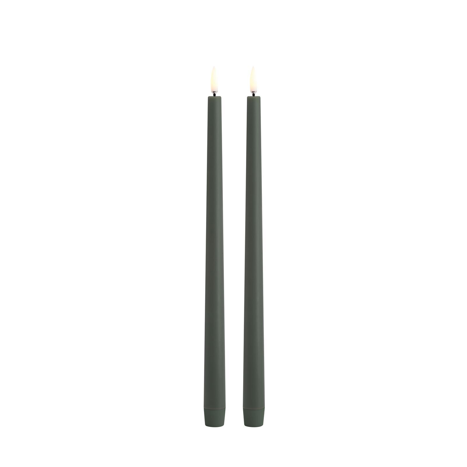 Uyuni-UL-TA-OG023323-2-Slim-Taper-Candles-large Uyuni LED Tafelkerze 32cm slim olive green 2 Stück
