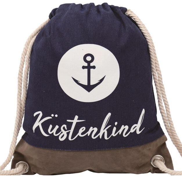 Turnbeutel Navy Küstenkind