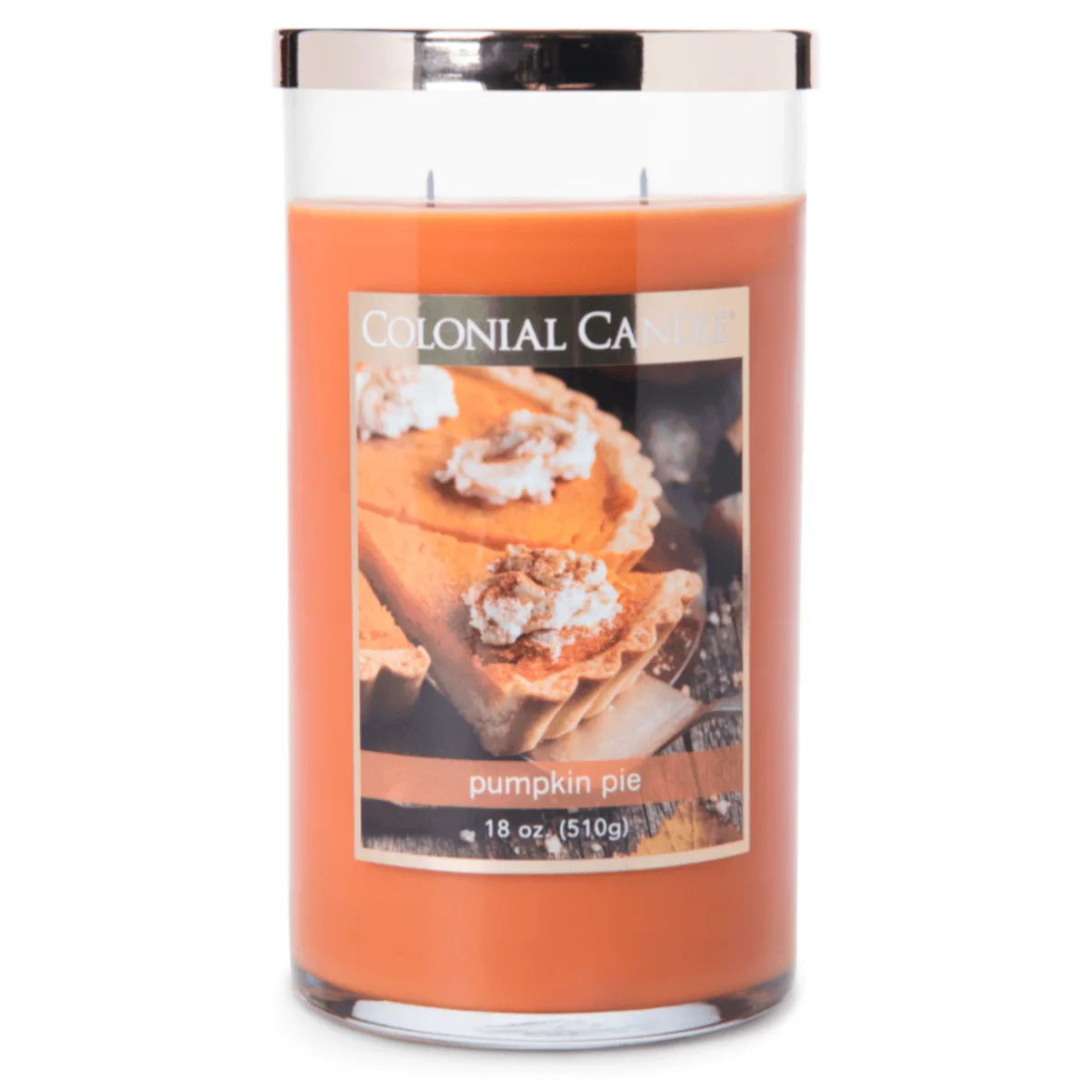 CC127341-mit-Deckel Duftkerze Colonial Pumpkin Pie - 538g