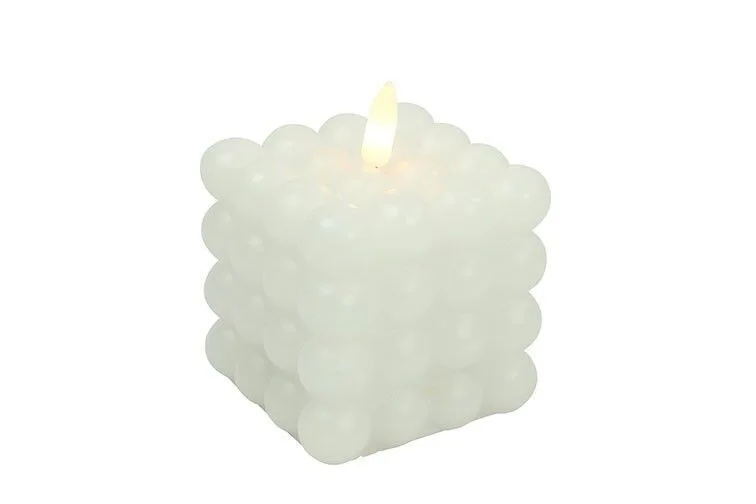 LED Bubble Kerze Lyon M weiß 9cm LED Bubble Kerze Lyon M weiß 9cm