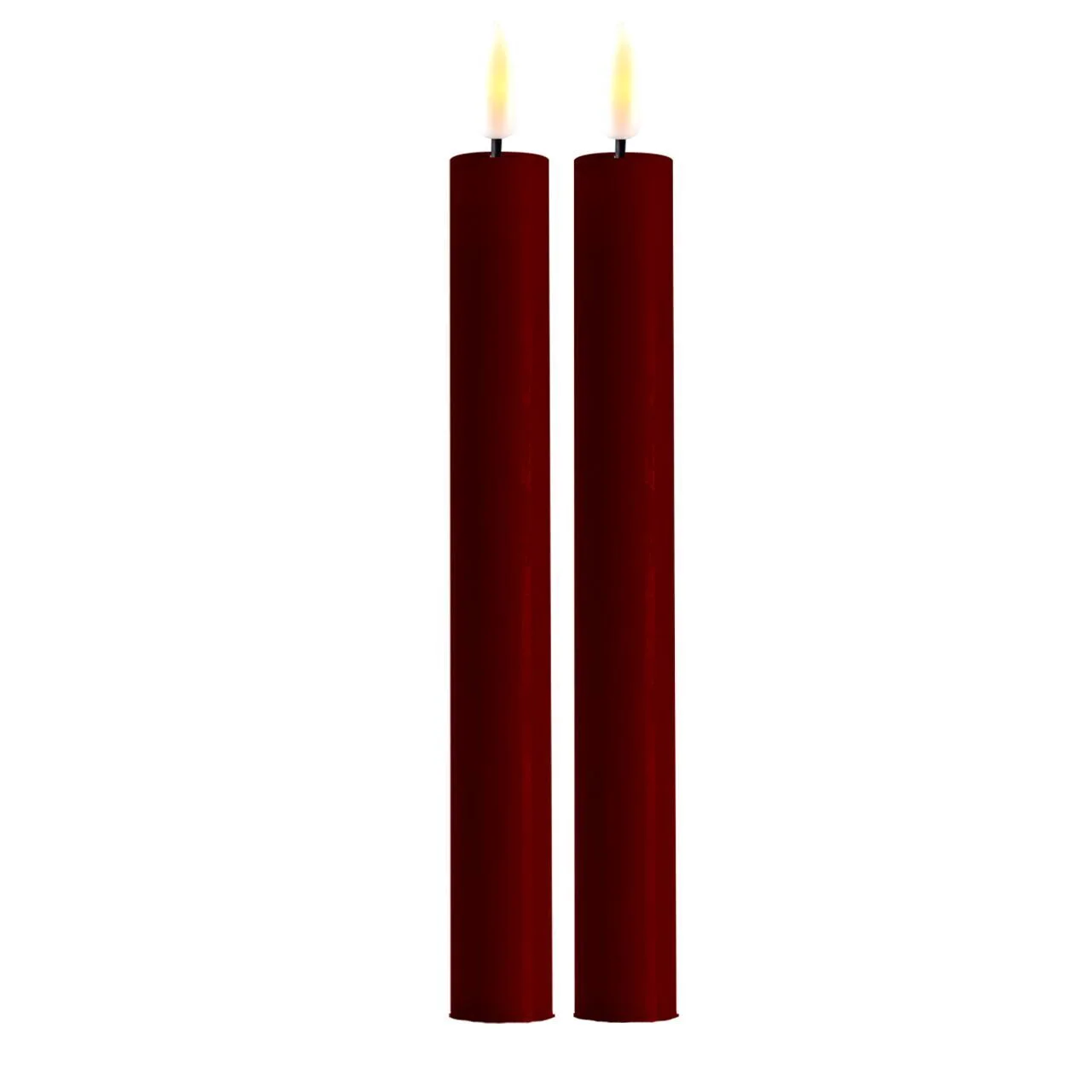 2021-RF-0247 Stabkerze LED 24 cm bourgogne 2 Stück