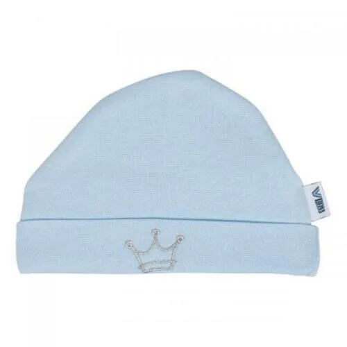 VIB-HTB063 Baby Mütze Krone (Weiß)