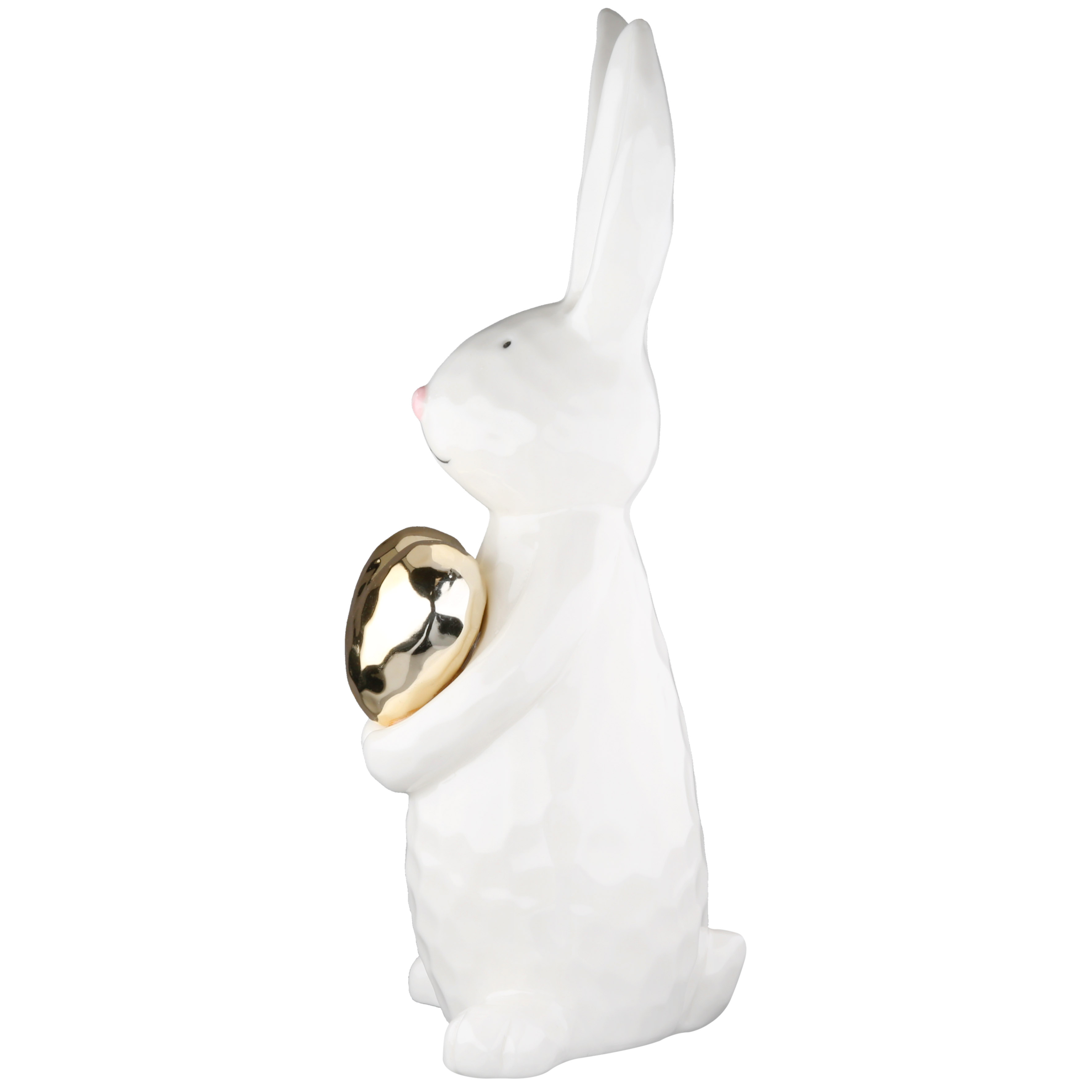 Dekofigur Hase Hoppy Keramik weiß 17,5cm Dekofigur Hase Hoppy Keramik weiß 17,5cm