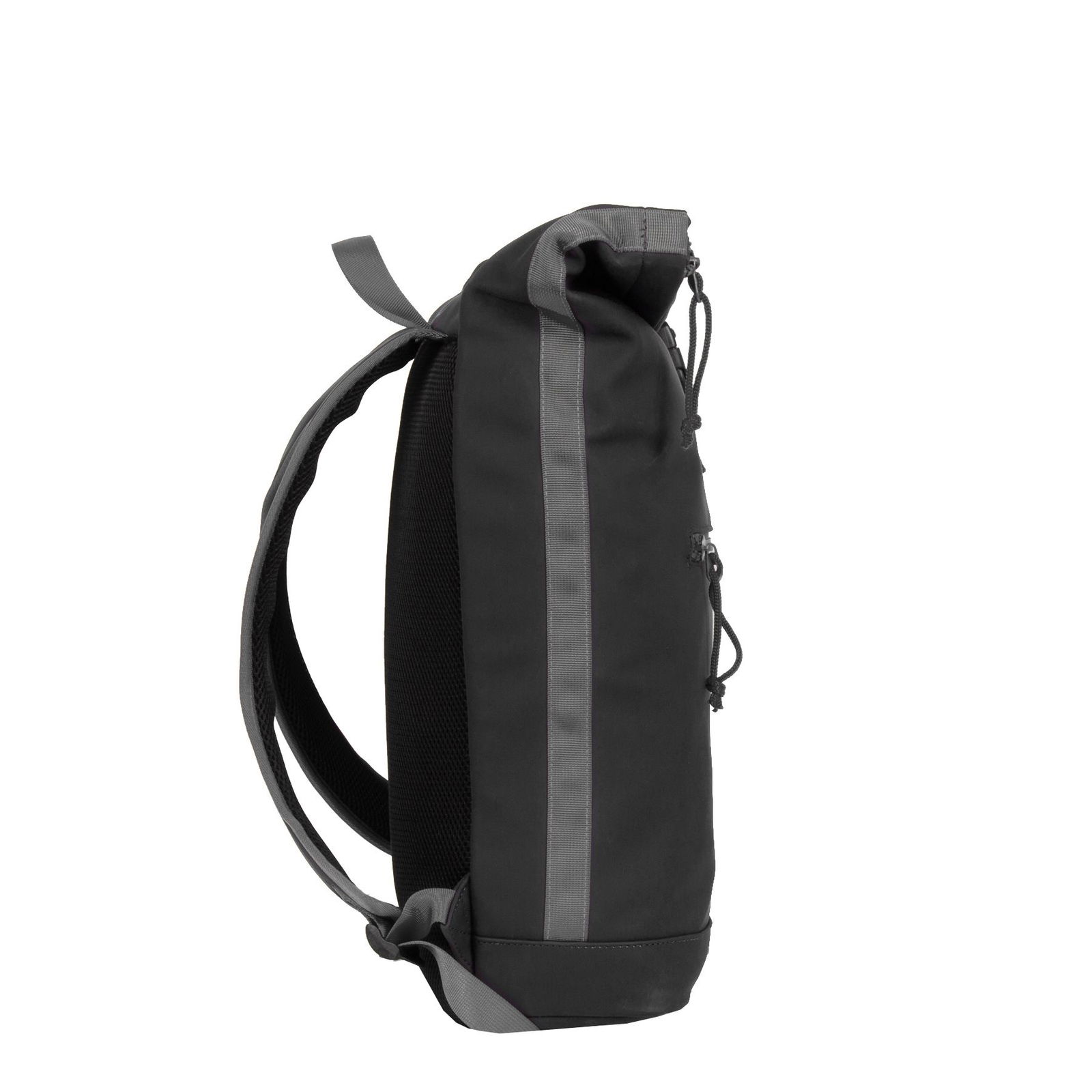 Tim - New York Rolltop Rucksack schwarz/grau