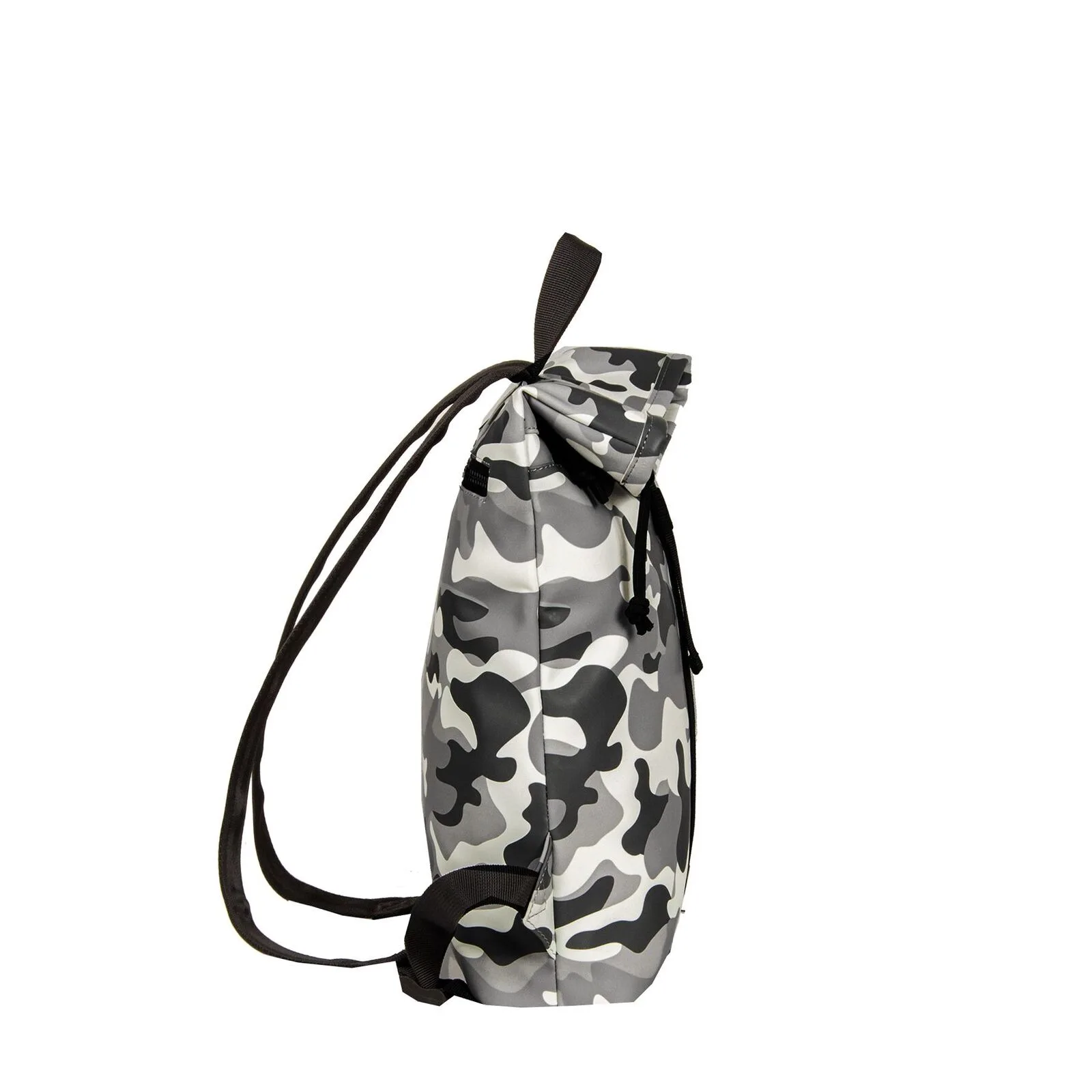 4xUS6i2M Mart - Los Angeles Rolltop Mini Rucksack weiß/schwarz camo