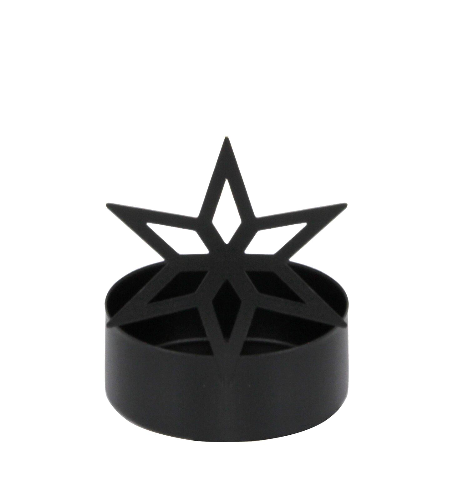 809026813 Teelichthalter Vano Stern schwarz