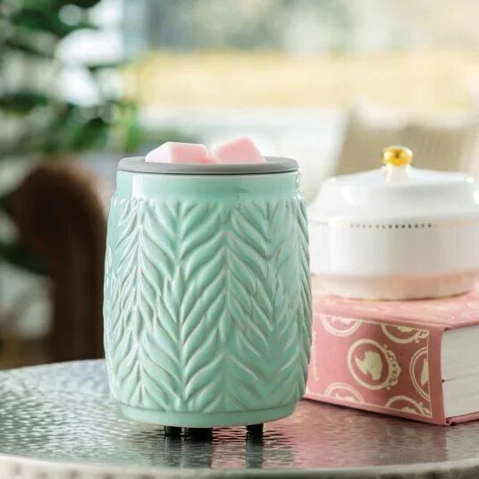 Mint Leaf Duftlampe elektrisch mit Silikon Schale Flip Dish Krug, Töpferei