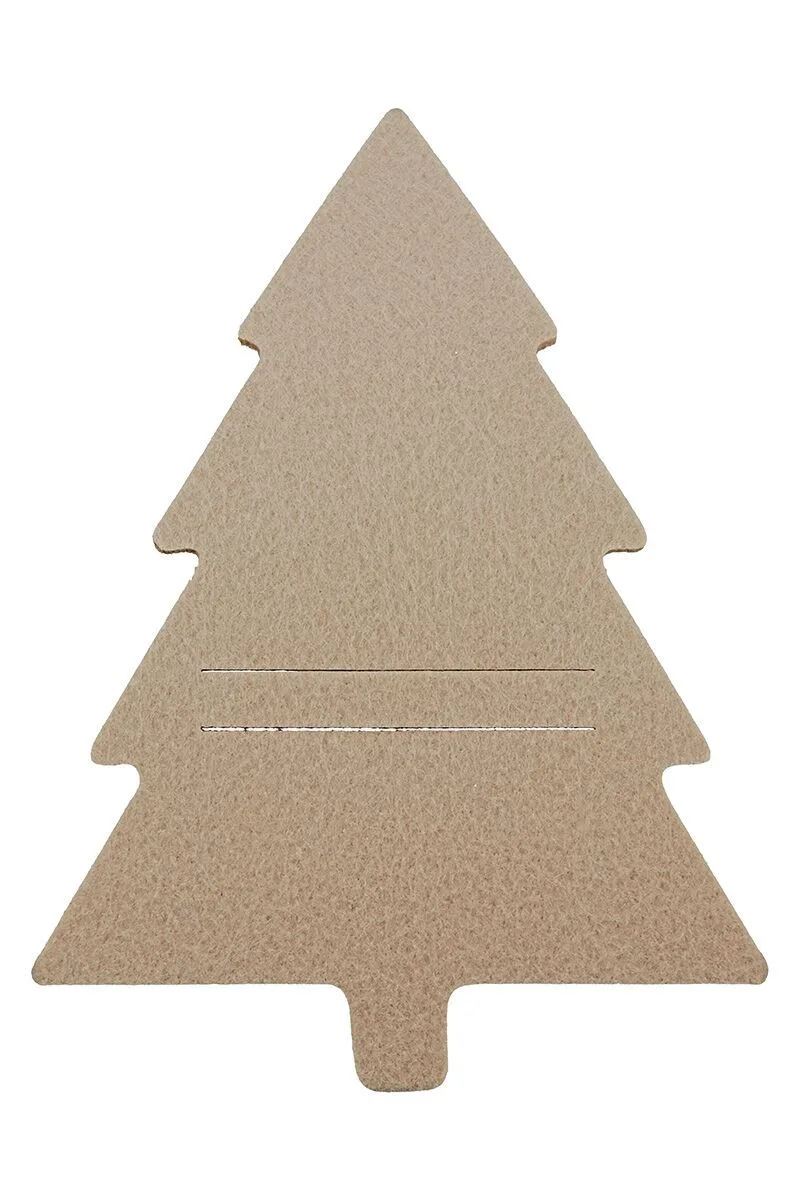 Bestecktasche Tannenbaum Filz beige Person