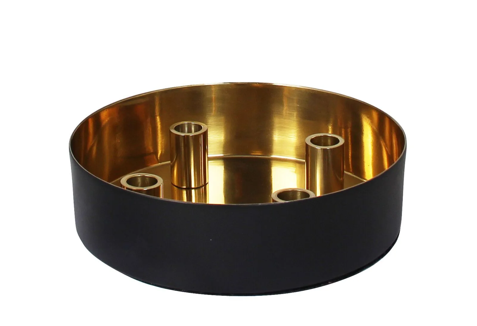 1197018938 Kerzenhalter Rivala schwarz/gold 24cm