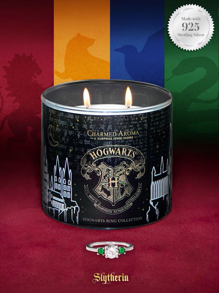 Harry-Potter-Hogwarts-Candle-Slytherin Harry Potter Hogwarts Kerze Slytherin (Ring)