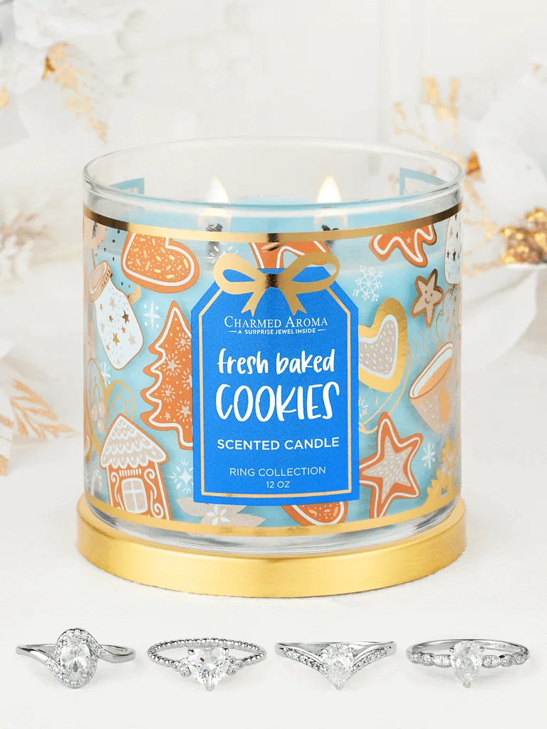Charmed-Aroma-Fresh-Baked-Cookies-Rhodium Fresh Baked Cookies Kerze (Ring)