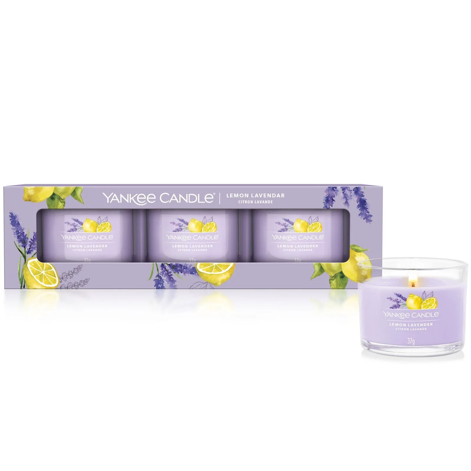 yankee_candle_filled_votive_1686369E_01 Lemon Lavender 37g Glasvotivkerze 3er Pack