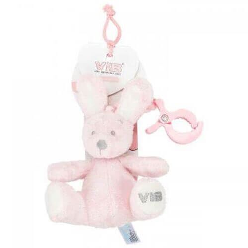 VIB-ACTPPG001 Rabbit Rosa Sitzend mit Clip