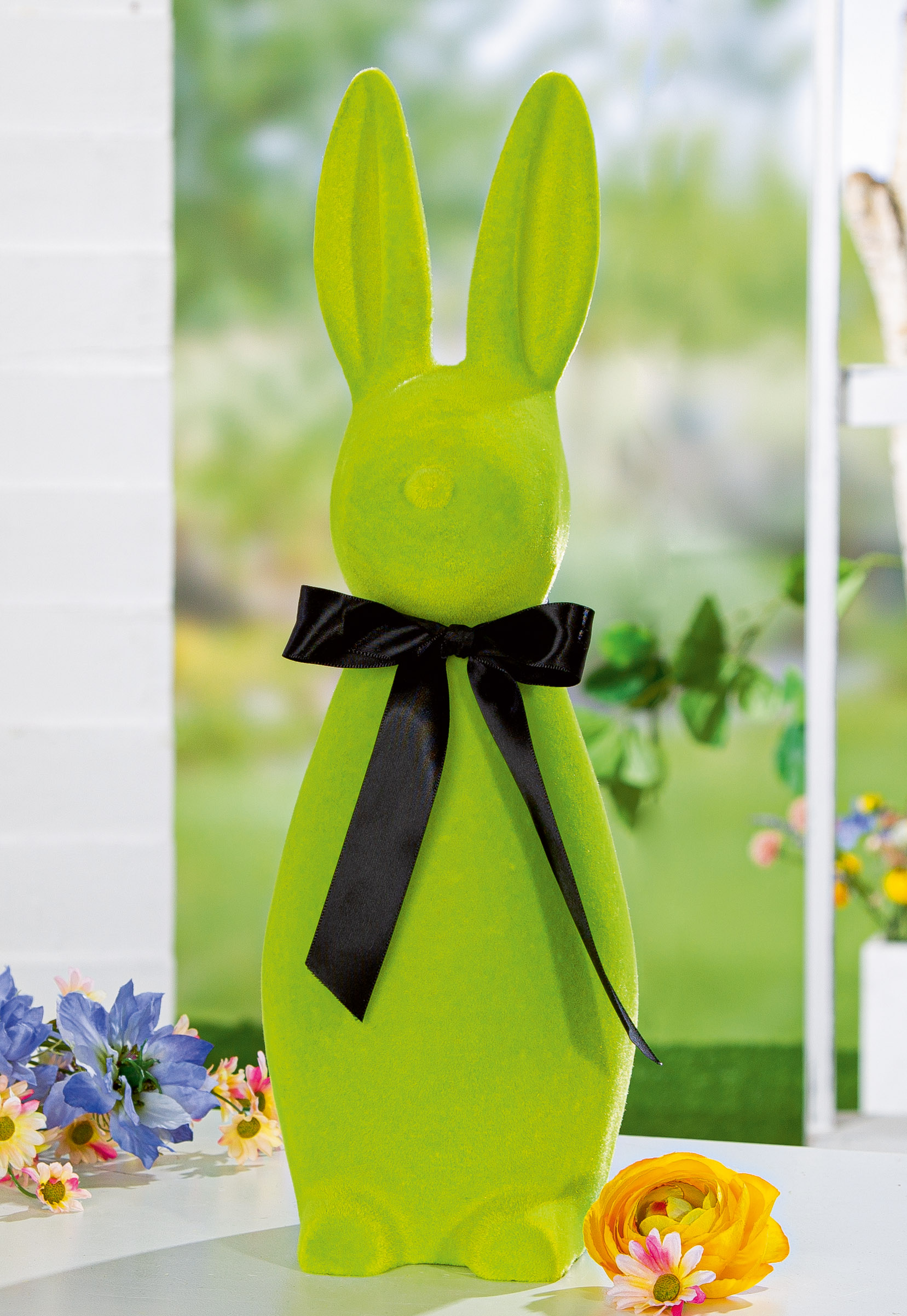 Dekofigur Hase Jimmy grün 41cm