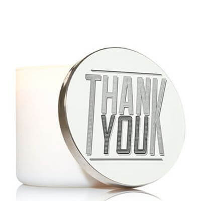 Bath and Body Works 3 Wick Candle Lid Magnet - Thank You