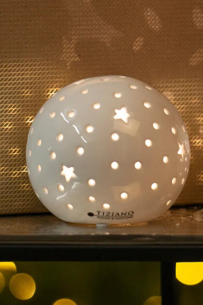Lichtkugel Padova Stern 10cm LED cremeweiß
