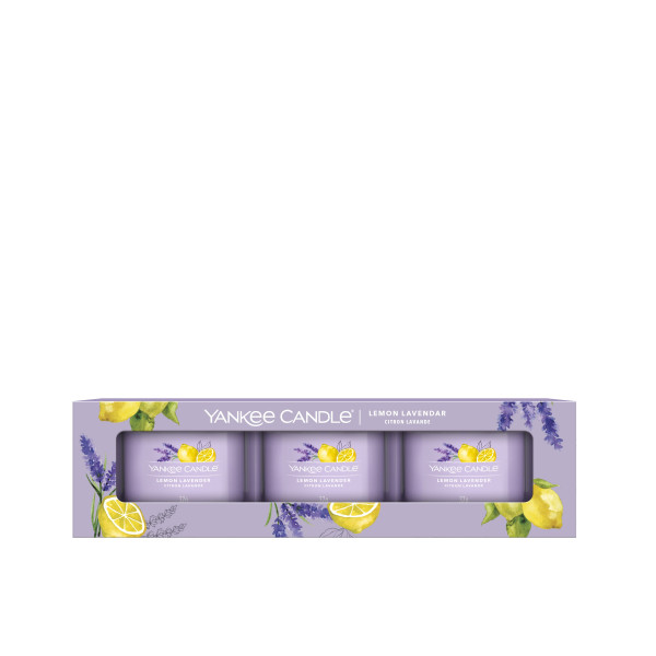 Lemon Lavender 37g Glasvotivkerze 3er Pack