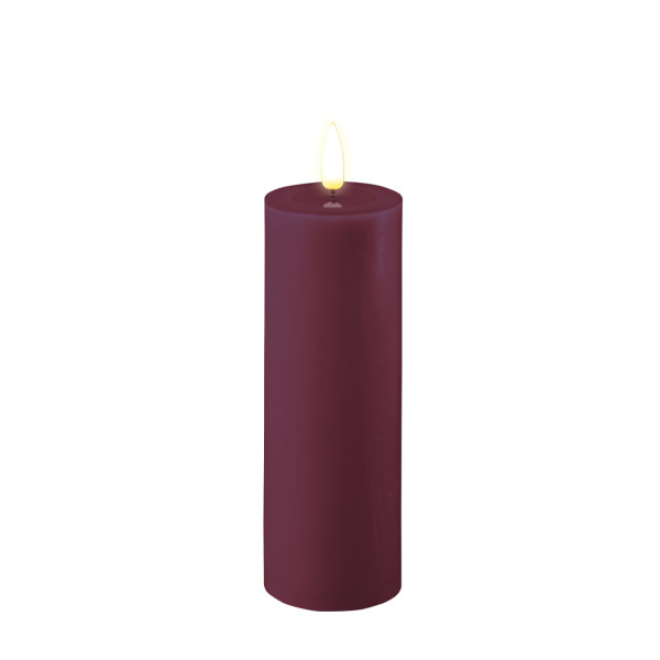 Stumpenkerze LED Violett 5 x 15cm