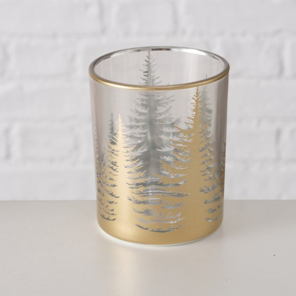 Windlicht Trees 8cm gold