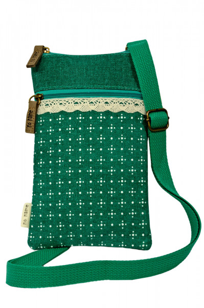 Mini Crossbag Dots bottle green 335
