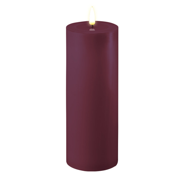 Stumpenkerze LED Violett 7,5 x 20cm