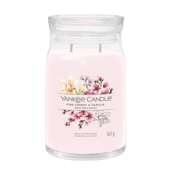 Pink Cherry & Vanilla Signature Large Jar 567g 2-Docht