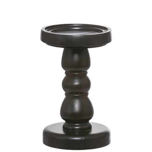 Black Wood Candle Stands mittel