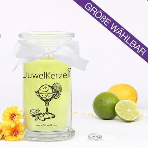 JuwelKerze Limone Minze Sorbet (Ring) 380g