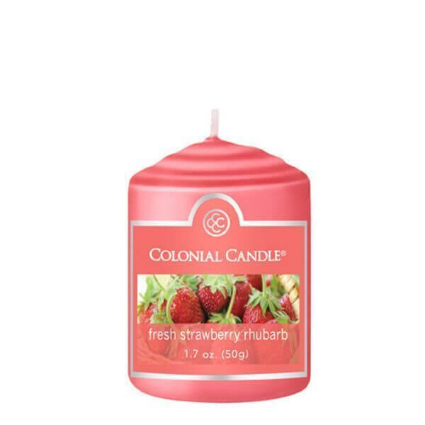 Colonial Candle Fresh Strawberry Rhubarb Votivkerze 50g