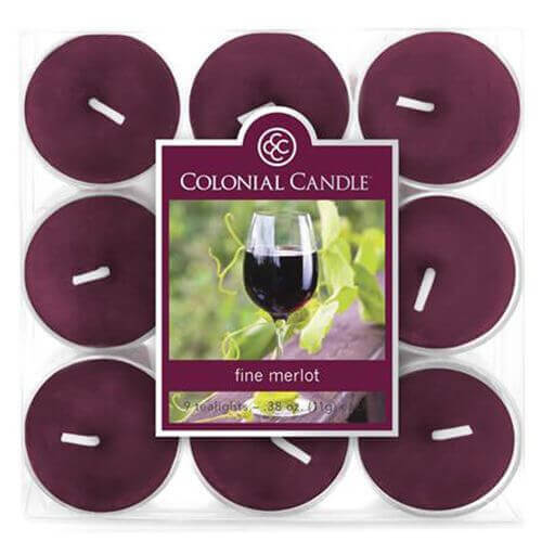 Colonial Candle Fine Merlot 9 Teelichte