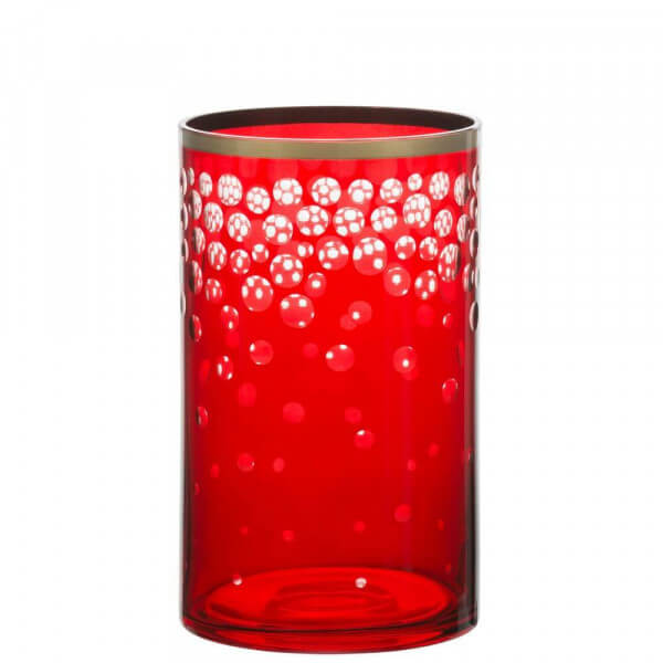 Red & Gold Snowfall Jar Holder