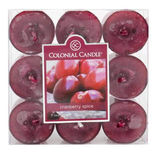 Colonial Candle Cranberry Spice 9 Teelichte