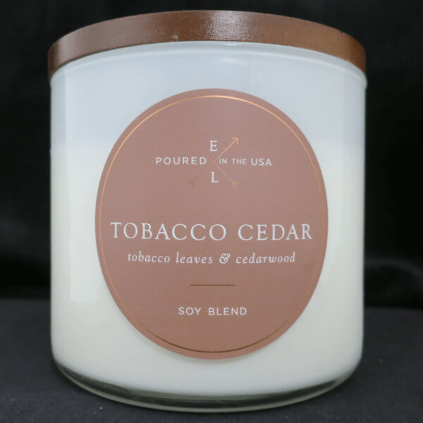 Duftkerze Holzdocht Tobacco Cedar - 368g