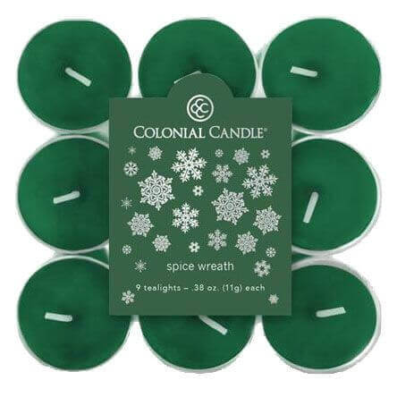 Colonial Candle Spice Wreath Teelichte 9St