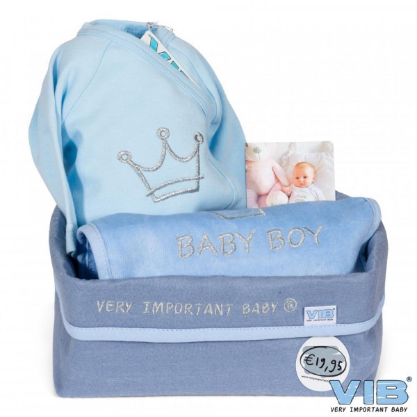 Geschenkpaket für Babys Blau 3-teilig