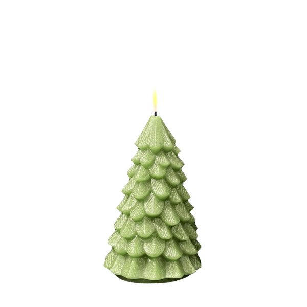 Weihnachtsbaum LED Kerze Hellgrün 16cm
