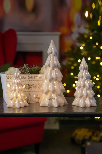 Weihnachtsbaum Glabella LED 24cm cremeweiß