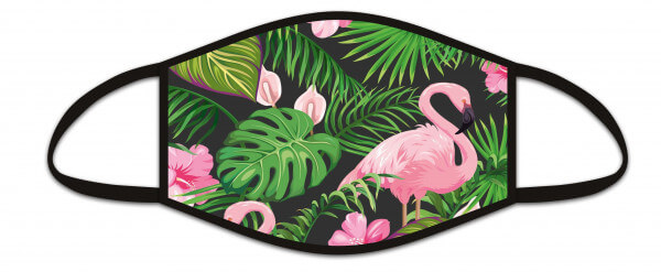Mund-Nasen-Maske Flamingo Schwarz
