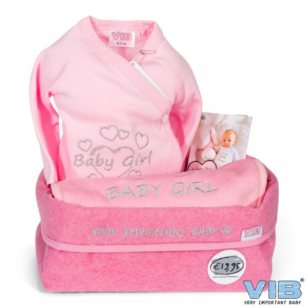Geschenkpaket für Babys rosa 3-teilig