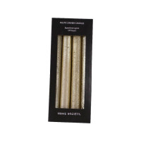 Rustic Dinner Candle L gold 4 Stück