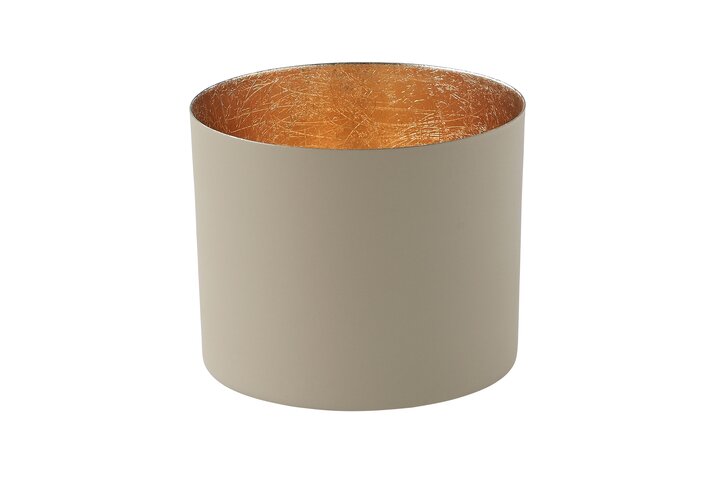 Chennai Windlicht L sandstone/gold