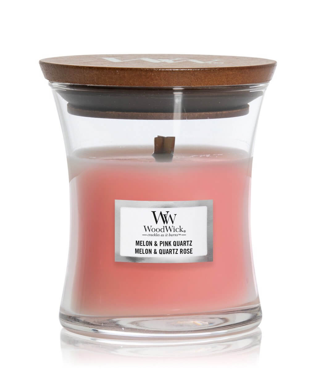 Woodwick Melon and Pink Quartz Ellipse Candle main image 0