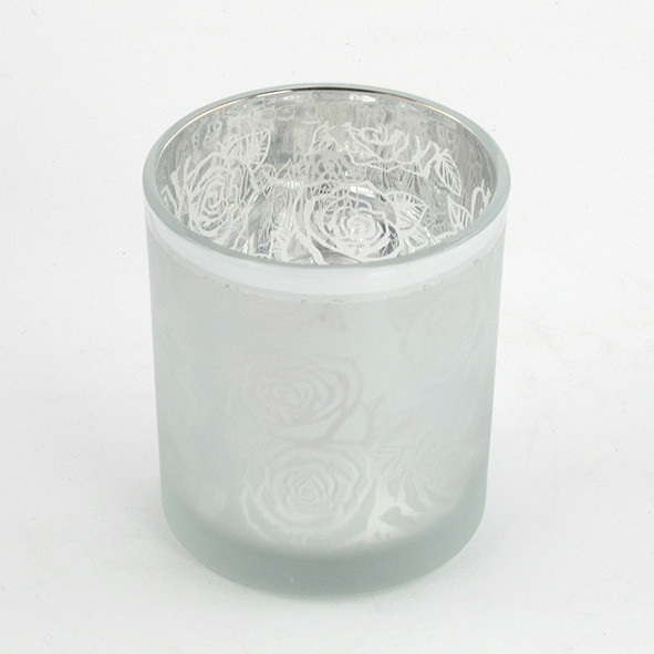 Windlicht weiß Rosendesign S